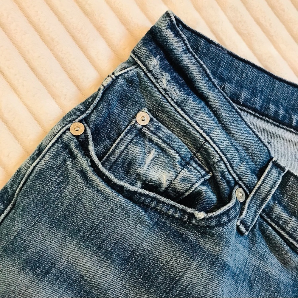 7Fam 7 For All Mankind Distressed Skinny Jeans Women’s size 30 10 medium - Picture 7 of 10